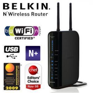 iBood - Belkin Wireless N+ Router met USB-poort voor opslagapparaten iBood - Belkin Wireless N+ Router met USB-poort voor opslagapparaten