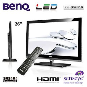iBood - BenQ 26” HD LED TV/Monitor met 2x HDMI en DVB-T Aansluiting iBood - BenQ 26” HD LED TV/Monitor met 2x HDMI en DVB-T Aansluiting