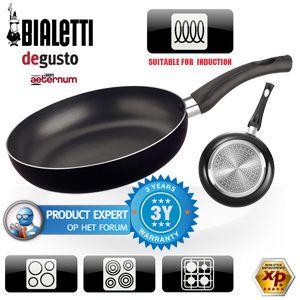 iBood - Bialetti deGusto Inductie Simplicity Koekenpannen 24 & 28 cm - geschikt voor alle warmtebronnen