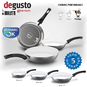 iBood - Bialetti Driedelige Koekenpannenset met keramische antiaanbaklaag, 20/24/28cm iBood - Bialetti Driedelige Koekenpannenset met keramische antiaanbaklaag, 20/24/28cm