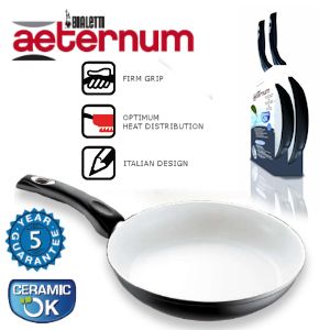 iBood - Bialetti set van 2 keramische koekenpannen van 24cm en 28cm met keramische antiaanbaklaag iBood - Bialetti set van 2 keramische koekenpannen van 24cm en 28cm met keramische antiaanbaklaag