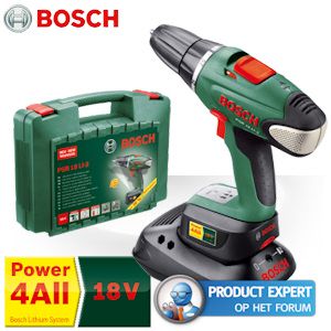 iBood - Bosch Accu Boorschroefmachine: Snel en efficiënt boren en schroeven met een krachtige 18 V Lithium-Ion accu!