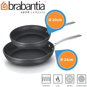 iBood - Brabantia Forte+ set van 2 koekenpannen van 20cm en 24cm