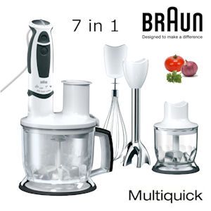 iBood - Braun Multiquick 600 Watt Staafmixer met een Uitgebreide Accessoireset