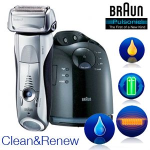 iBood - Braun Pulsonic 745 CC scheerapparaat met Clean & Renew-systeem!