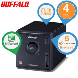 iBood - Buffalo LinkStation Pro Quad supersnelle 4-bay NAS! iBood - Buffalo LinkStation Pro Quad supersnelle 4-bay NAS!