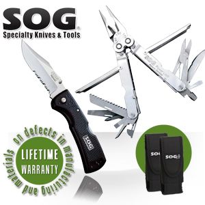 iBood - Bundel SOG Powerlock S60 multi-tool en Magnadot S301 mes van 7Cr17MoV staal