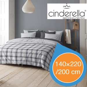 iBood - Cinderella Beach Line dekbedovertrek antraciet 140x200/220 iBood - Cinderella Beach Line dekbedovertrek antraciet 140x200/220