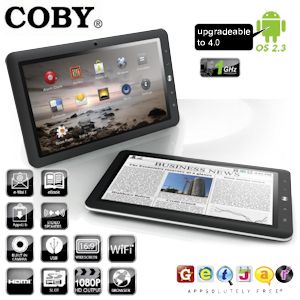 iBood - Coby Kyros™ 10.1-inch Android Tablet met capacitive multi-touchscreen iBood - Coby Kyros™ 10.1-inch Android Tablet met capacitive multi-touchscreen