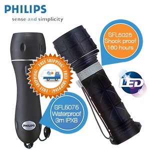 iBood - Combiset van 2 Philips LED zaklampen iBood - Combiset van 2 Philips LED zaklampen