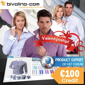iBood - Deal op maat: €100,- tegoed te besteden op Bivolino.com voor twee zelf ontworpen shirts op maat!