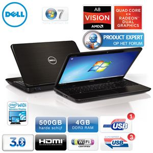 iBood - Dell 15.6 inch Inspiron Laptop met AMD Llano A8-3520M quadcore processor, Radeon™ Dual Graphics en WiDi! iBood - Dell 15.6 inch Inspiron Laptop met AMD Llano A8-3520M quadcore processor, Radeon™ Dual Graphics en WiDi!