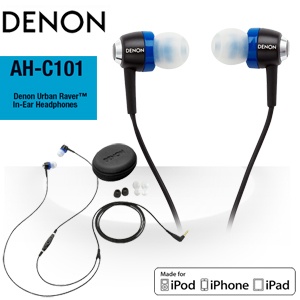 iBood - Denon AH-C101 Urban Raver In-ears met dynamische 11,5 mm drivers iBood - Denon AH-C101 Urban Raver In-ears met dynamische 11,5 mm drivers