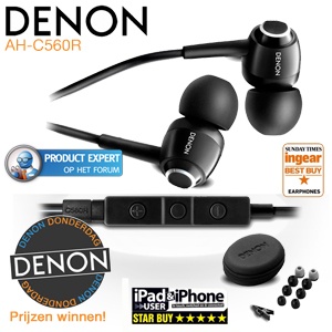iBood - Denon Premium Mobile Elite In-Ears met 3-knops afstandsbediening voor iPhone iBood - Denon Premium Mobile Elite In-Ears met 3-knops afstandsbediening voor iPhone