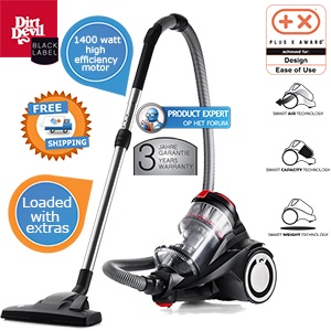 iBood - Dirt Devil Black Label Multicycloon stofzuiger met Wessel zuigmond en vele extra’s iBood - Dirt Devil Black Label Multicycloon stofzuiger met Wessel zuigmond en vele extra’s