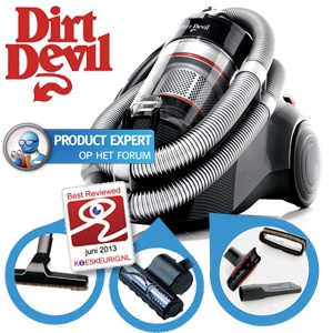 iBood - Dirt Devil Infinity VS8 Loop Carbon zakloze Multicyclone stofzuiger + Turbo en Parket borstel iBood - Dirt Devil Infinity VS8 Loop Carbon zakloze Multicyclone stofzuiger + Turbo en Parket borstel