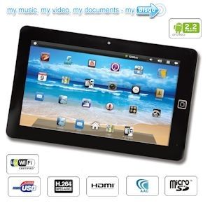 iBood - Disgo 7900 10.1 inch Android 2.2 Touch Screen Tablet met HDMI-out, WiFi en Ethernet iBood - Disgo 7900 10.1 inch Android 2.2 Touch Screen Tablet met HDMI-out, WiFi en Ethernet