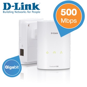 iBood - D-Link DHP-501AV starterkit powerline adapters 500Mbps