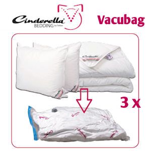 iBood - Drie Cinderella Vacubags, berg kleding en dekbedden gemakkelijk op in kleine ruimtes! iBood - Drie Cinderella Vacubags, berg kleding en dekbedden gemakkelijk op in kleine ruimtes!