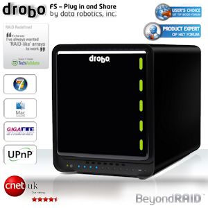iBood - Drobo® FS 5-bay NAS server met Gigabit Ethernet, Self-Healing en BeyondRAID ™-technologie iBood - Drobo® FS 5-bay NAS server met Gigabit Ethernet, Self-Healing en BeyondRAID ™-technologie