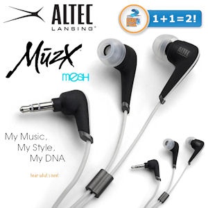 iBood - Duo Pack Altec Muzx Mesh Lansing Noise Isolating in-ears iBood - Duo Pack Altec Muzx Mesh Lansing Noise Isolating in-ears