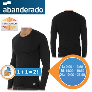 iBood - Duopack Abanderado thermisch shirt, ideaal voor de koude winter - Maat L