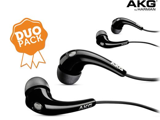 iBood - Duopack AKG K 321 In-ear Headphones - Zwart iBood - Duopack AKG K 321 In-ear Headphones - Zwart