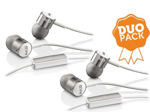 iBood - Duopack AKG K376 In-Ears m. inline microfoon en afstandsbediening