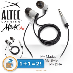 iBood - Duopack Altec Lansing Muzx XY in-ears met superieur geluid en verbeterde bas iBood - Duopack Altec Lansing Muzx XY in-ears met superieur geluid en verbeterde bas