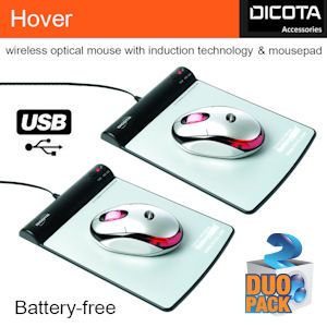 iBood - DuoPack Dicota Draadloze Muis Inclusief Muismat met Inductie Technologie iBood - DuoPack Dicota Draadloze Muis Inclusief Muismat met Inductie Technologie