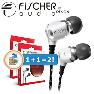 iBood - Duopack Fischer Audio Consonance Premium in-ears - Wit iBood - Duopack Fischer Audio Consonance Premium in-ears - Wit