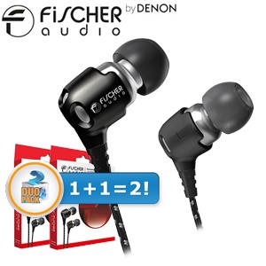 iBood - Duopack Fischer Audio Consonance Premium in-ears - Zwart iBood - Duopack Fischer Audio Consonance Premium in-ears - Zwart