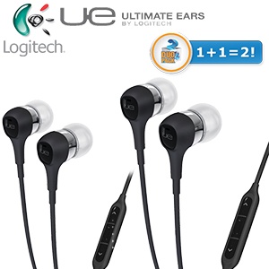 iBood - Duopack Logitech Ultimate Ears 350vi met microfoon en afstandsbediening