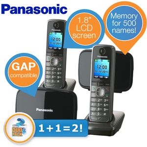 iBood - Duopack Panasonic premium draadloze DECT Telefoons met basisstation iBood - Duopack Panasonic premium draadloze DECT Telefoons met basisstation