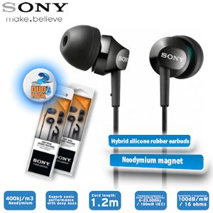 iBood - Duopack Sony In-Ears met diepe bas, subliem geluid en hoog draagcomfort iBood - Duopack Sony In-Ears met diepe bas, subliem geluid en hoog draagcomfort