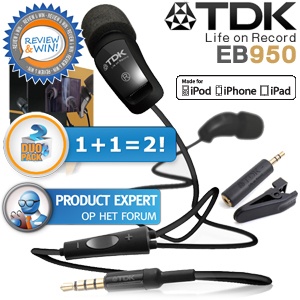 iBood - Duopack TDK EB950 in-ears: upgrade je luisterervaring! iBood - Duopack TDK EB950 in-ears: upgrade je luisterervaring!