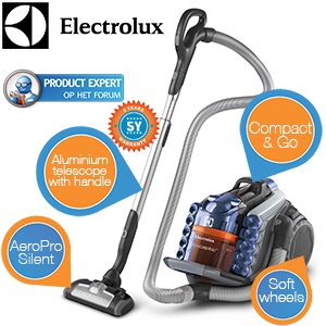 iBood - Electrolux zakloze stofzuiger met AeroPro Silent zuigmond en Compact & Go functie iBood - Electrolux zakloze stofzuiger met AeroPro Silent zuigmond en Compact & Go functie