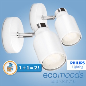 iBood - Elegante Philips Ecomoods Wandspot INTUITION (duopack) iBood - Elegante Philips Ecomoods Wandspot INTUITION (duopack)