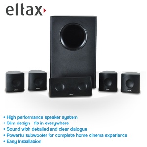 iBood - Eltax Cinema 5.1 System voor het beste geluid bij de beste films iBood - Eltax Cinema 5.1 System voor het beste geluid bij de beste films