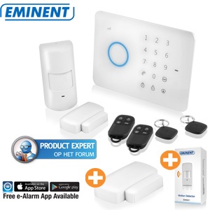 iBood - Eminent EM8610 draadloos GSM alarmsysteem met extra's iBood - Eminent EM8610 draadloos GSM alarmsysteem met extra's