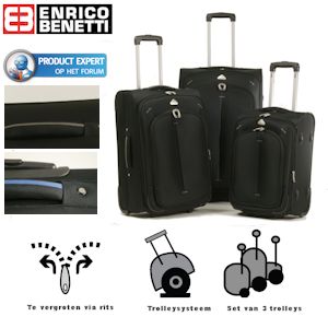 iBood - Enrico Benetti 3-delige trolleyset iBood - Enrico Benetti 3-delige trolleyset