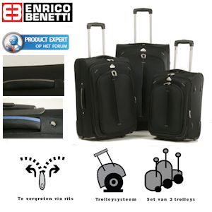 iBood - Enrico Benetti 3-delige trolleyset