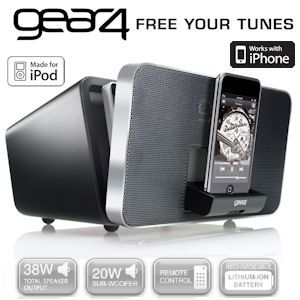 iBood - Gear4 Duo Design 2.1 Speakerdock met Afneembare Draagbare Satellietspeaker iBood - Gear4 Duo Design 2.1 Speakerdock met Afneembare Draagbare Satellietspeaker
