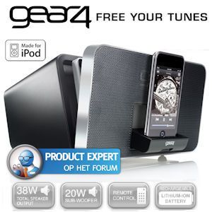 iBood - Gear4 Duo Design 2.1 Speakerdock met Afneembare Draagbare Satellietspeaker iBood - Gear4 Duo Design 2.1 Speakerdock met Afneembare Draagbare Satellietspeaker