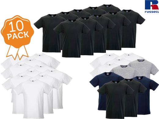 iBood Health & Beauty - 10 Russel Basic Slim Fit T-shirts ? 145 gr/m2 katoen iBood Health & Beauty - 10 Russel Basic Slim Fit T-shirts ? 145 gr/m2 katoen