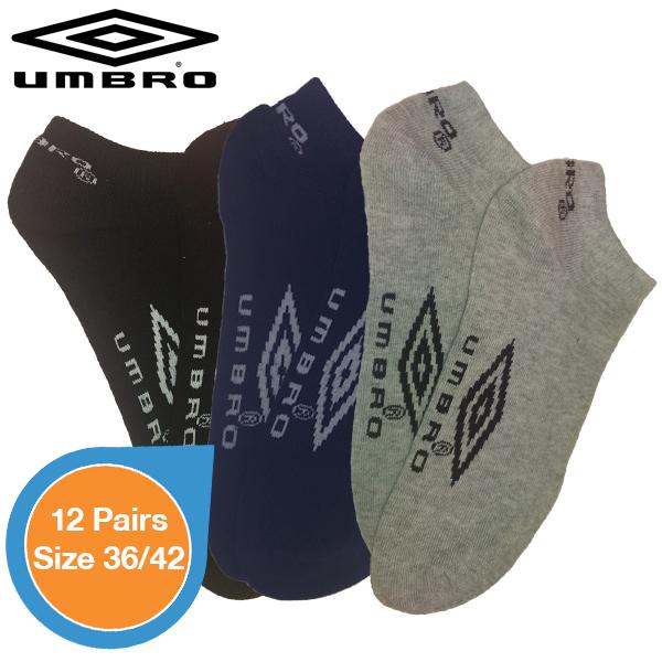 iBood Health & Beauty - 12 Paar Umbro enkelsokken in 3 kleuren