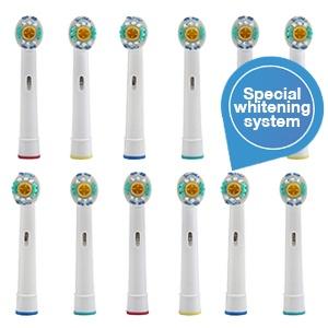 iBood Health & Beauty - 12 whitening opzetborstels geschikt voor bijna alle elektrische tandenborstels