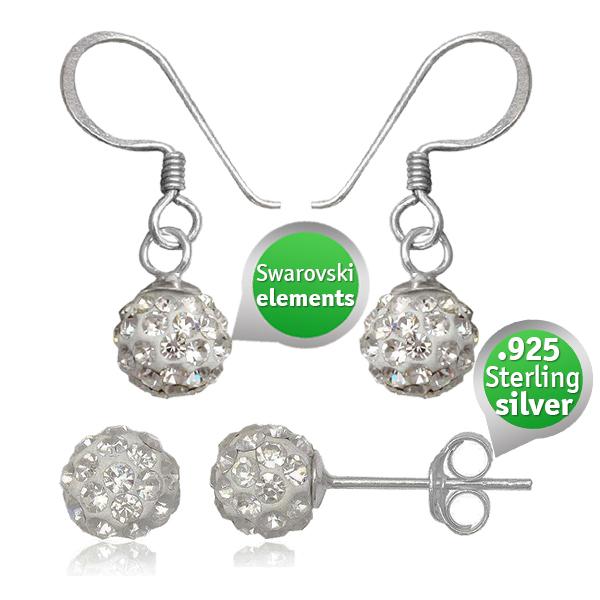 iBood Health & Beauty - 2 sets oorbellen met Swarovski elementen iBood Health & Beauty - 2 sets oorbellen met Swarovski elementen
