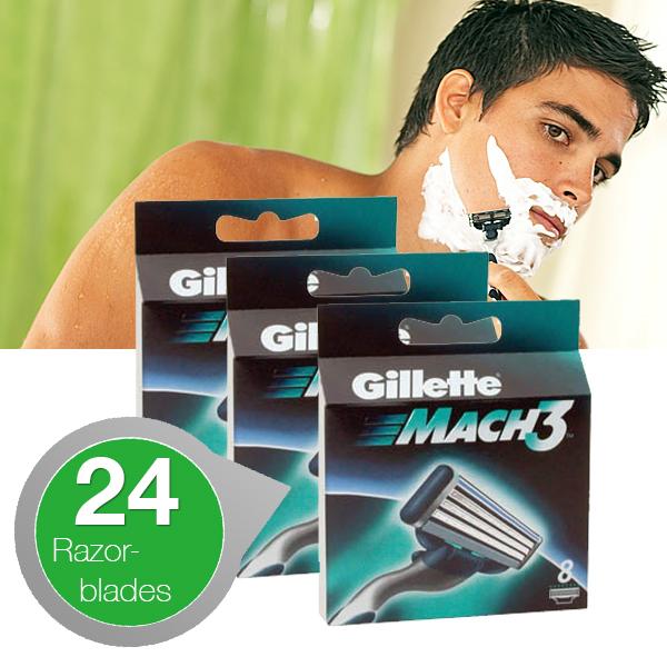 iBood Health & Beauty - 24 Gillette Mach 3 mesjes iBood Health & Beauty - 24 Gillette Mach 3 mesjes