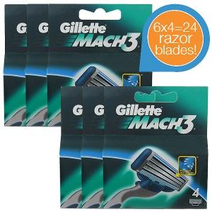 iBood Health & Beauty - 24 Gillette Mach3 mesjes ? Scheer je weg dure mesjes